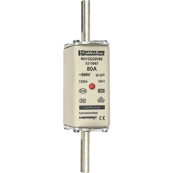 Mersen NH-Sicherungseinsatz SF Gr.1 gG 80A/500V KM NH1GG50V80
